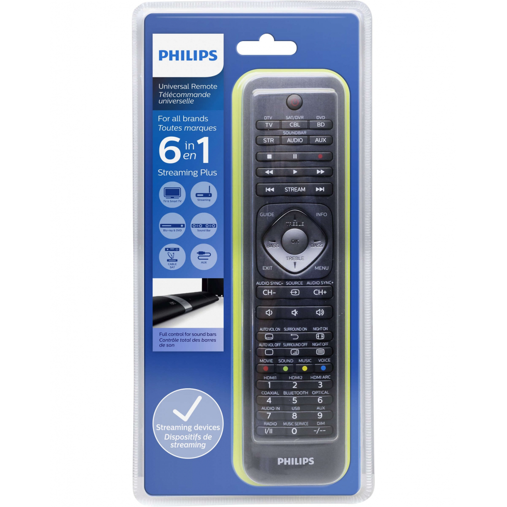 Пульт ДК для телевізора SRP5016 6 in 1 Philips (SRP5016/10)