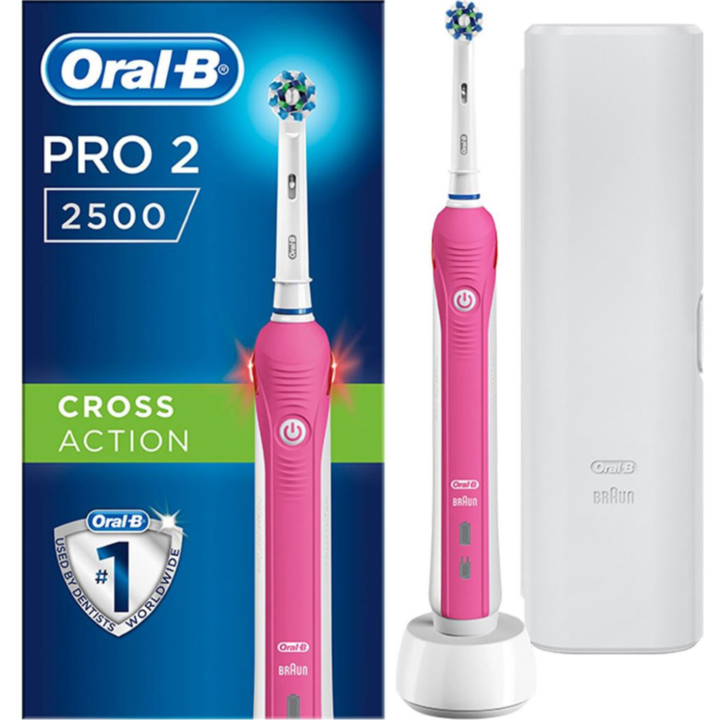 Електрична зубна щітка Oral-B PRO2 2500 D 501.513.2 X Pink Cross Action
