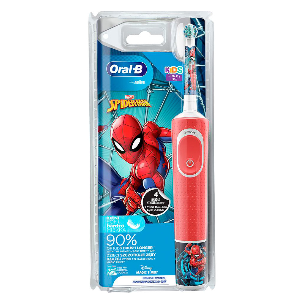 Електрична зубна щітка Oral-B D100.413.2K Spider-Man