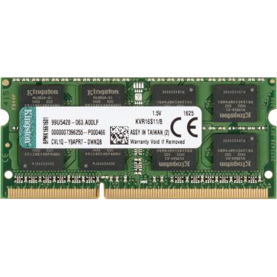 Модуль пам'яті для ноутбука SoDIMM DDR3 8GB 1600 MHz Kingston (KVR16S11/8)