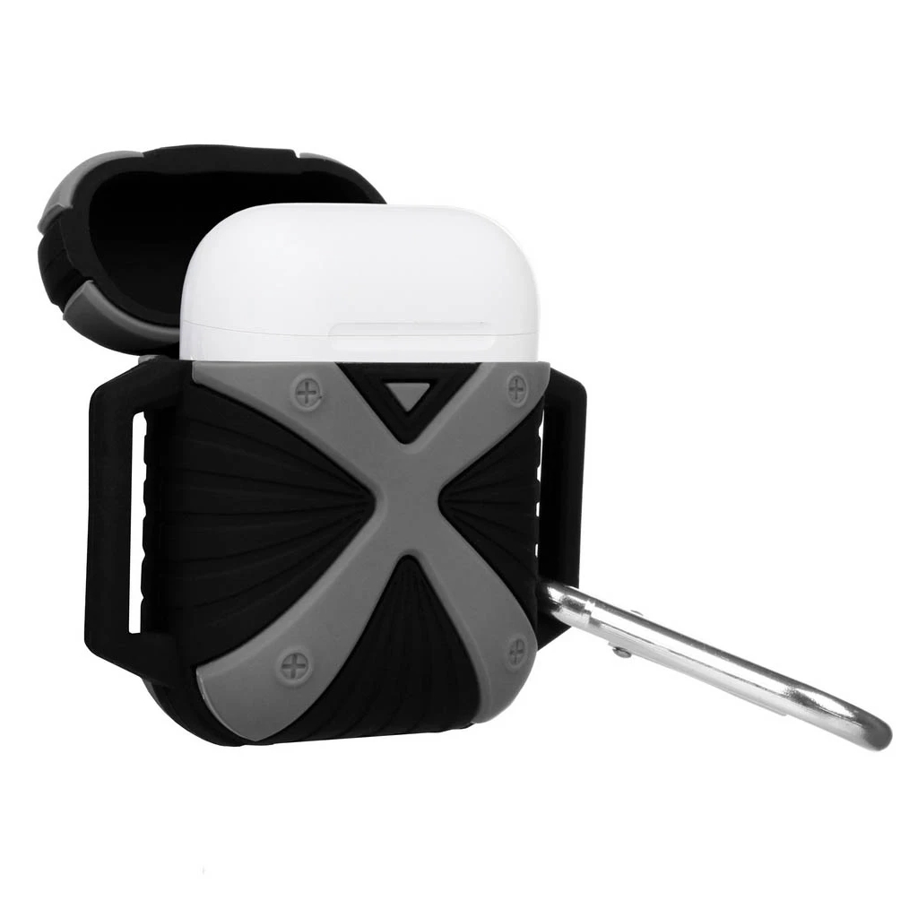 Чохол для навушників X-HuWei i-Smile для Apple AirPods IPH1443 Gray+Black (702336)