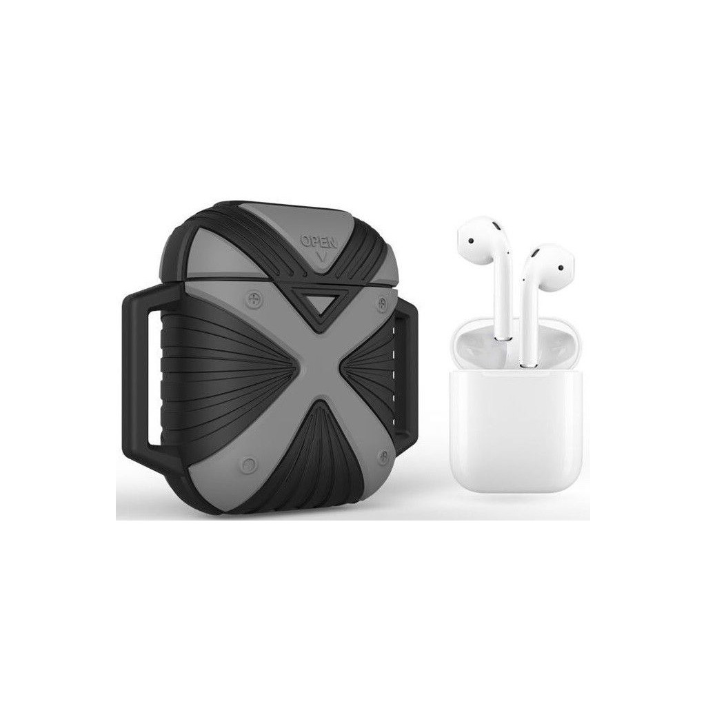 Чохол для навушників X-HuWei i-Smile для Apple AirPods IPH1443 Gray+Black (702336)