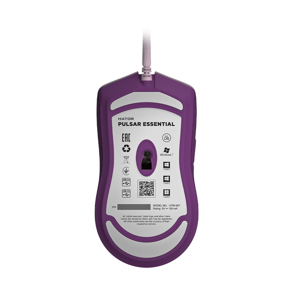 Мишка Hator Pulsar Essential USB Lilac (HTM-307)