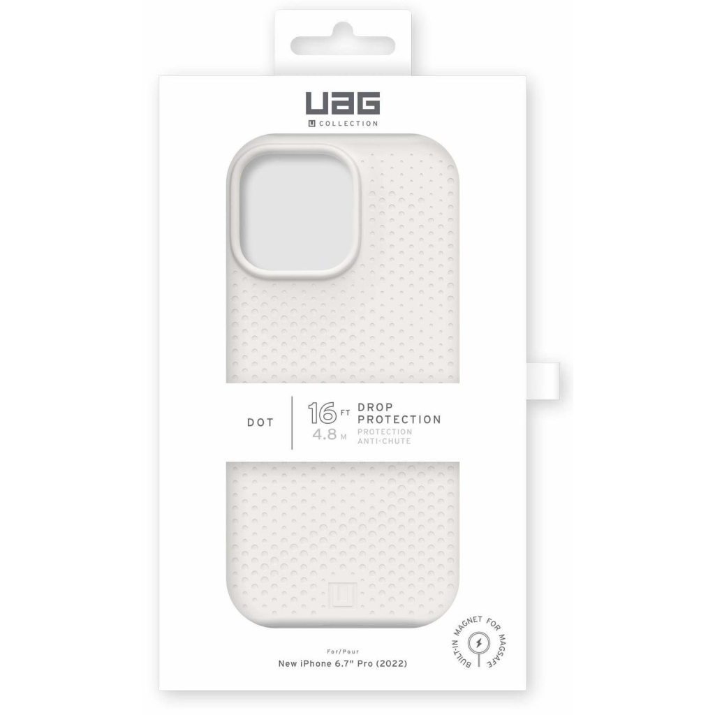 Чохол до мобільного телефона Uag [U] Apple iPhone 14 Pro Max Dot Magsafe, Marshmallow (114083313535)