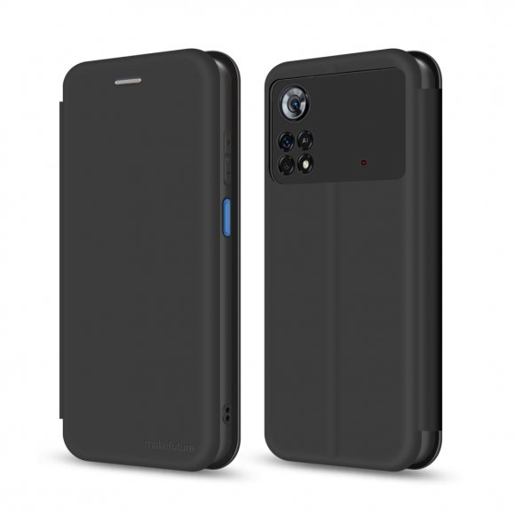 Чохол до мобільного телефона MAKE Xiaomi Poco M4 Pro 4G Flip (Soft-Touch PU) Black (MCP-XPM4P4GBK)