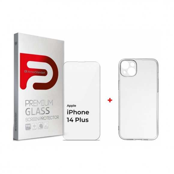 Чохол до мобільного телефона Armorstandart Apple iPhone 14 Plus (Clear glass + Air Series Case) (ARM66924)