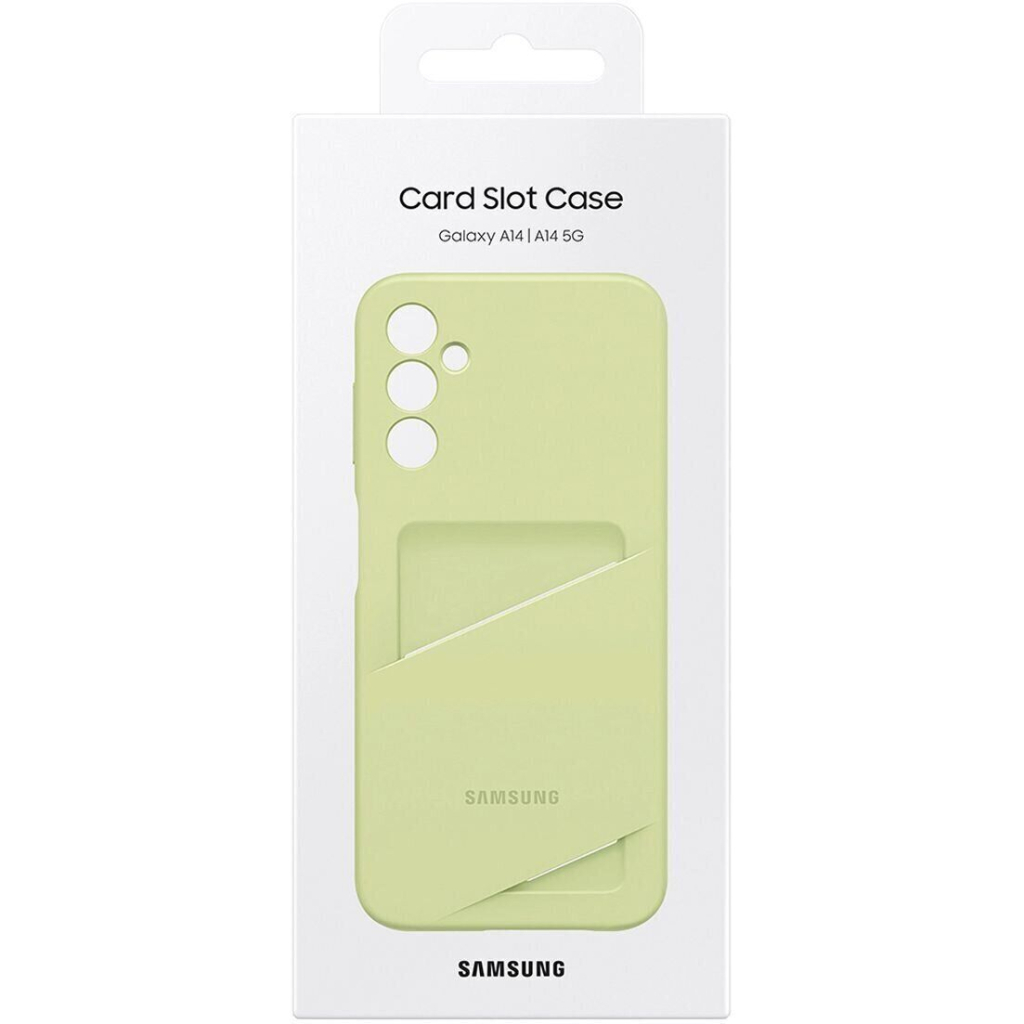 Чохол до мобільного телефона Samsung A14 Card Slot Case Lime (EF-OA146TGEGRU)