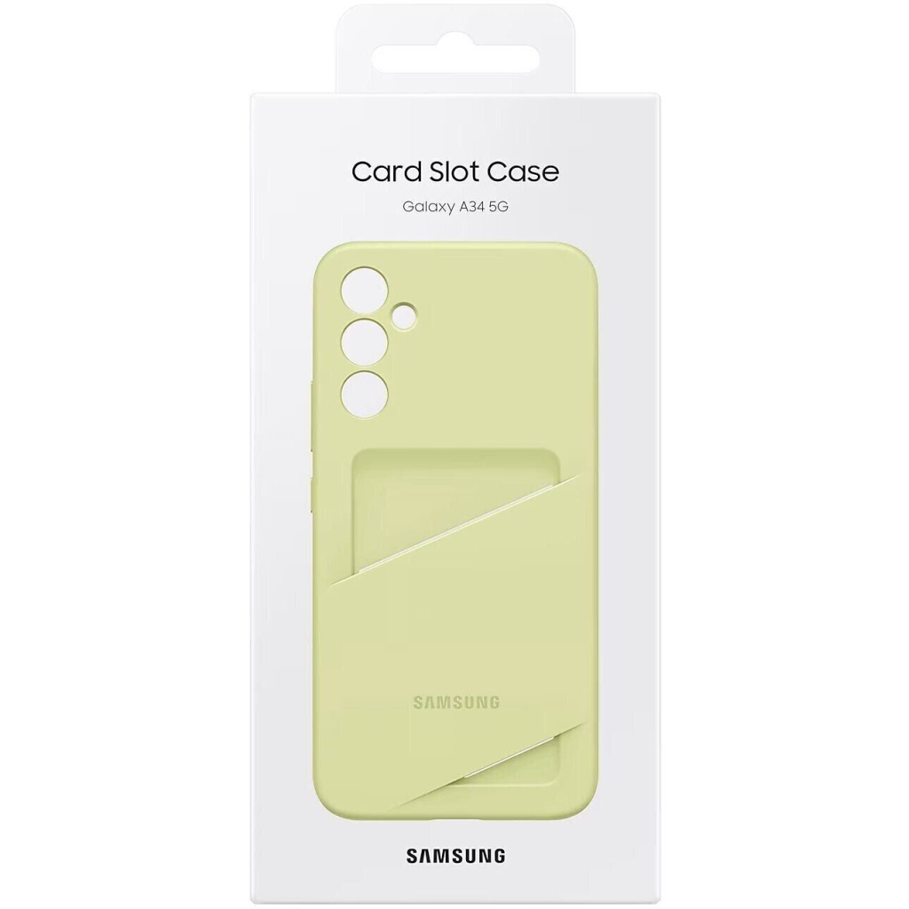 Чохол до мобільного телефона Samsung A34 Card Slot Case Lime (EF-OA346TGEGRU)