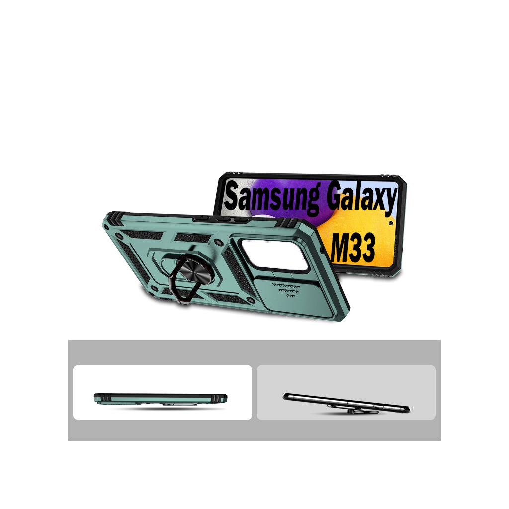 Чохол до мобільного телефона BeCover Military Samsung Galaxy M33 SM-M336 Dark Green (707390)