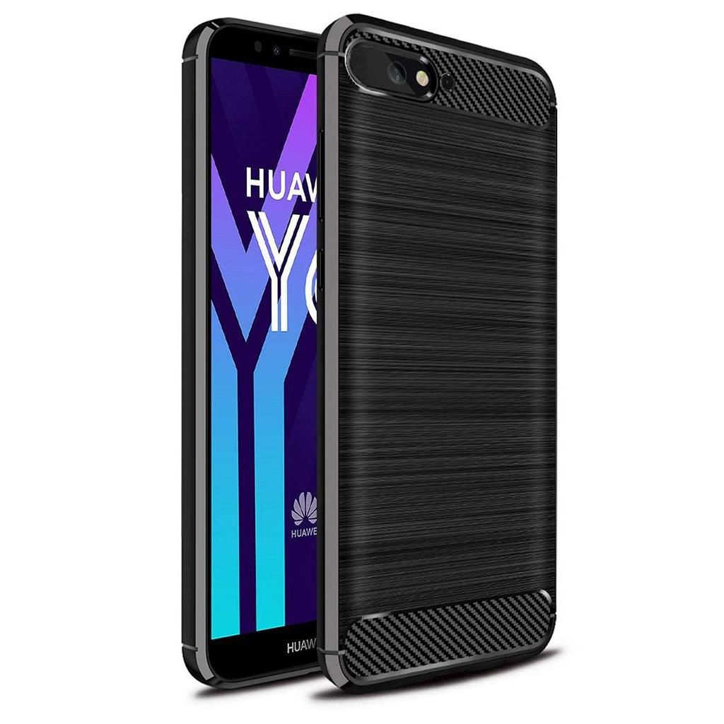 Чохол до мобільного телефона Laudtec для Huawei Y6 2018 Carbon Fiber (Black) (LT-HY62018B)