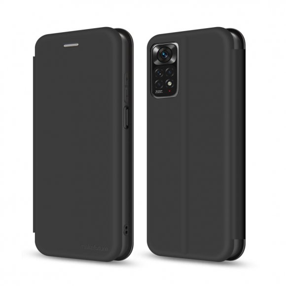 Чохол до мобільного телефона MakeFuture Xiaomi Redmi Note 11 Pro Flip (Soft-Touch PU) Black (MCP-XRN11PBK)