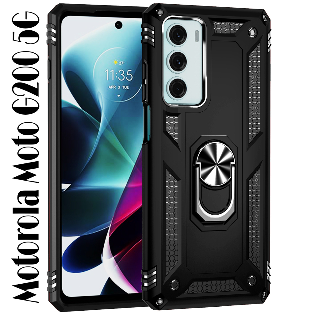 Чохол до мобільного телефона BeCover Military Motorola Moto G200 5G Black (707403)