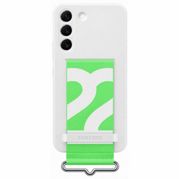 Чохол до мобільного телефона Samsung Silicone with Strap Cover Galaxy S22 White (EF-GS901TWEGRU)