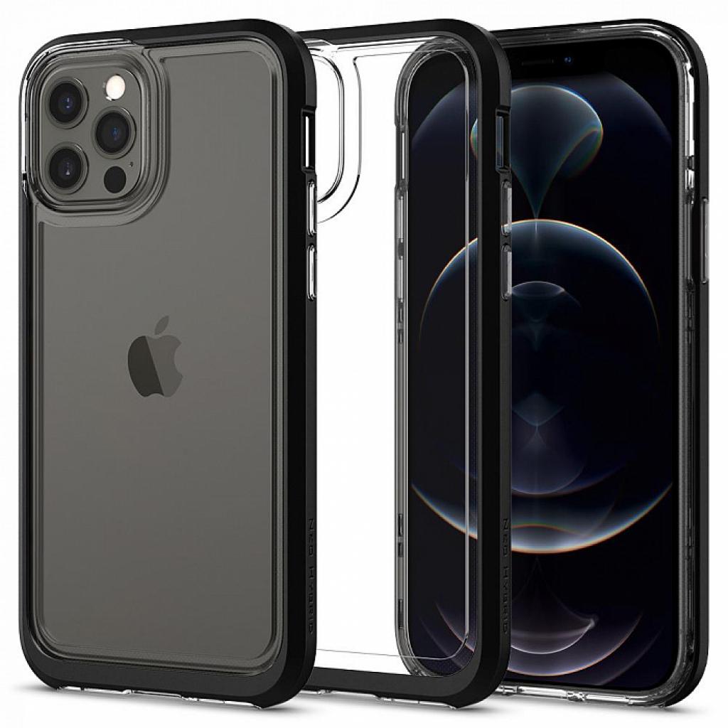 Чохол до мобільного телефона Spigen iPhone 12 / 12 Pro Neo Hybrid, Crystal Black (ACS01706)