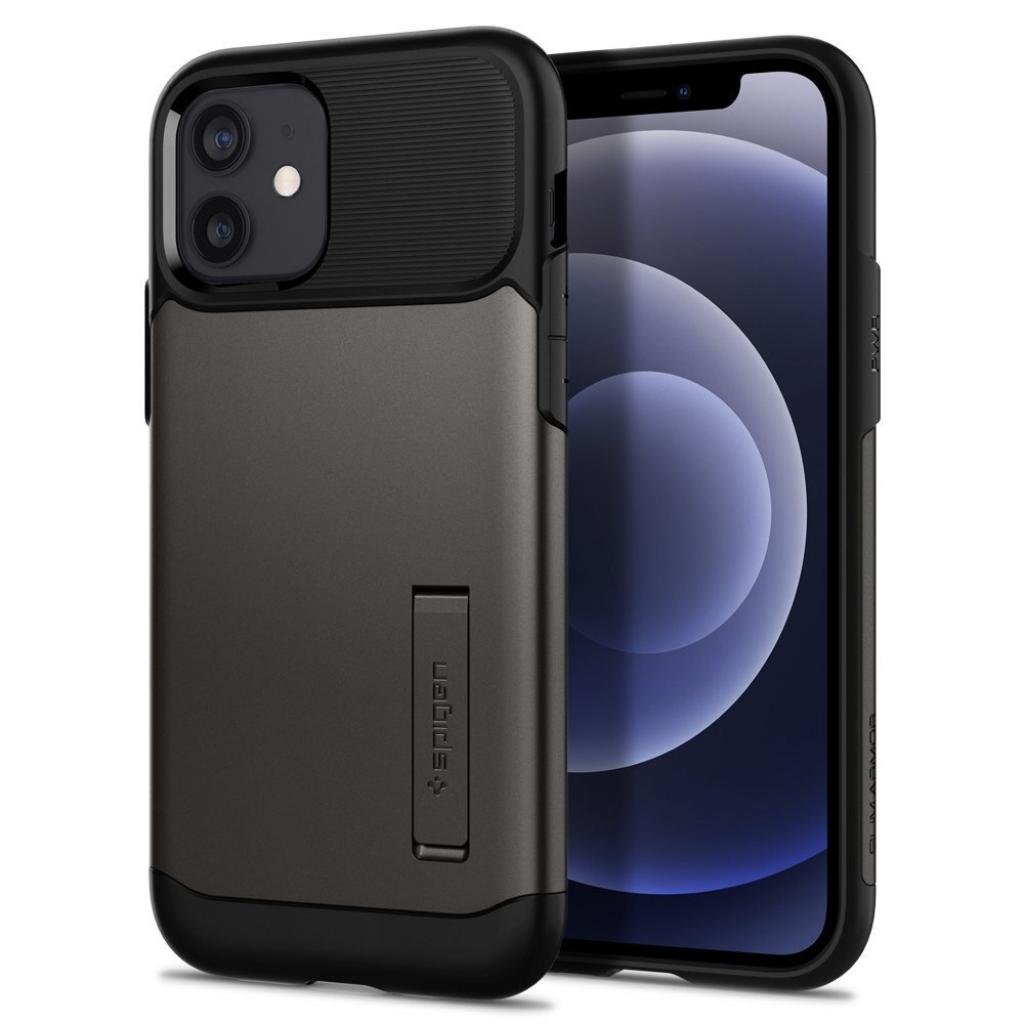 Чохол до мобільного телефона Spigen iPhone 12 / 12 Pro Slim Armor, Gunmetal (ACS01524)