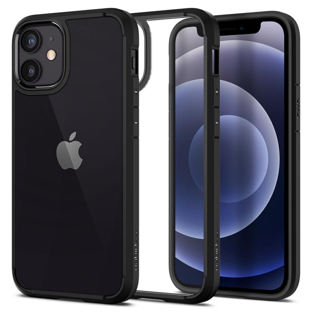 Чохол до мобільного телефона Spigen iPhone 12 mini Crystal Hybrid, Matte Black (ACS01543)