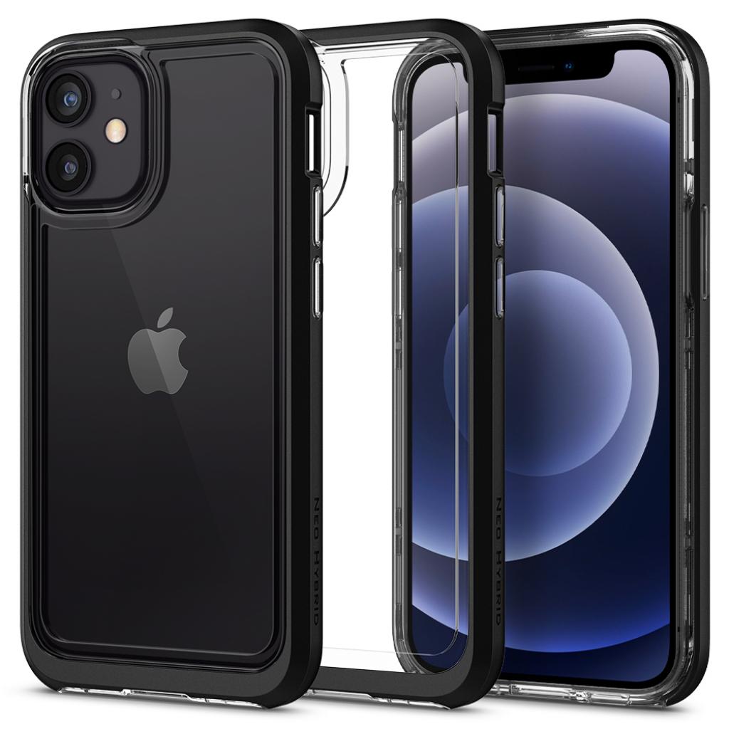 Чохол до мобільного телефона Spigen iPhone 12 mini Neo Hybrid, Crystal Black (ACS01749)