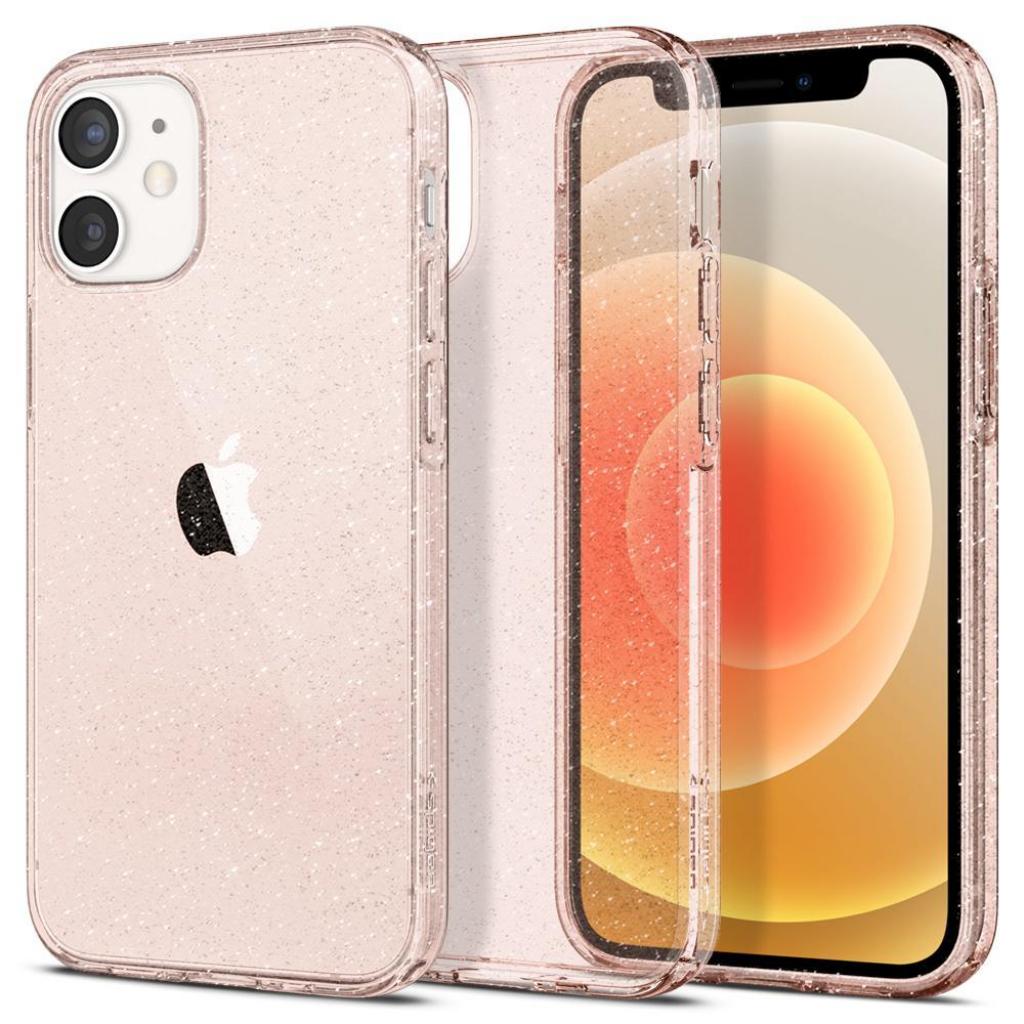 Чохол до мобільного телефона Spigen iPhone 12 mini Liquid Crystal Glitter, Rose Quartz (ACS01742)