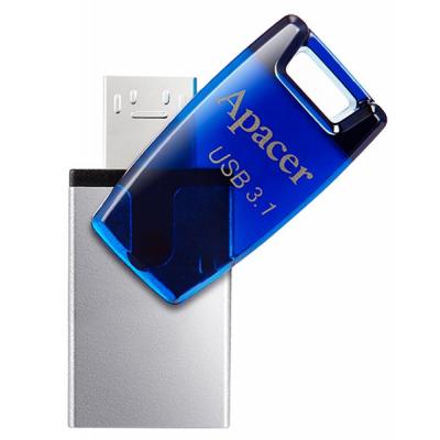 USB флеш накопичувач Apacer 16GB AH179 Blue USB 3.1 OTG (AP16GAH179U-1)