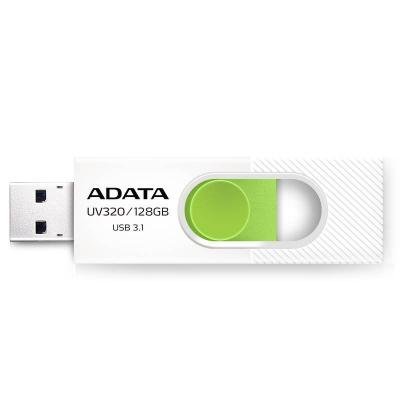 USB флеш накопичувач ADATA 128GB UV320 White/Green USB 3.1 (AUV320-128G-RWHGN)