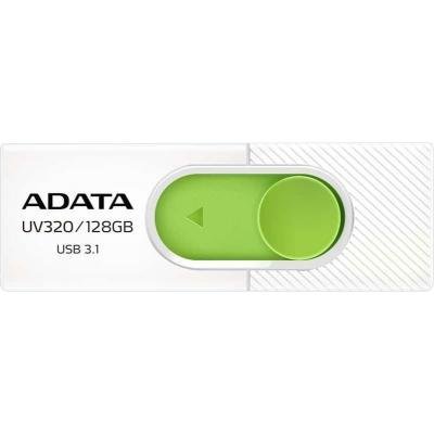 USB флеш накопичувач ADATA 128GB UV320 White/Green USB 3.1 (AUV320-128G-RWHGN)