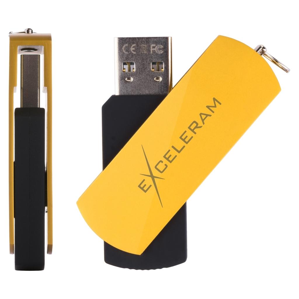 USB флеш накопичувач eXceleram 32GB P2 Series Yellow2/Black USB 2.0 (EXP2U2Y2B32)