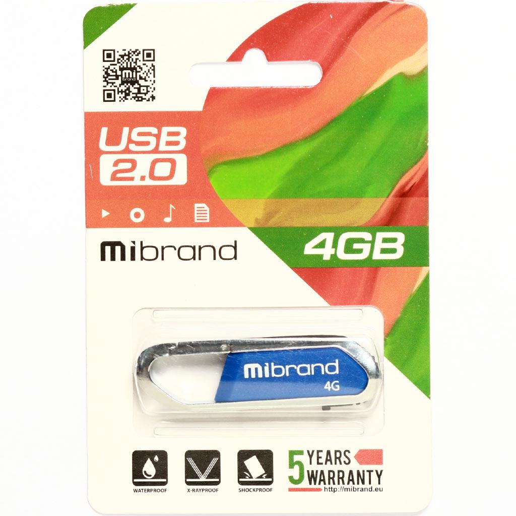 USB флеш накопичувач Mibrand 4GB Aligator Blue USB 2.0 (MI2.0/AL4U7U)