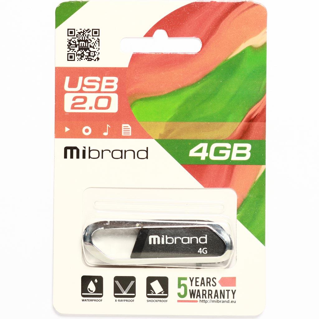 USB флеш накопичувач Mibrand 4GB Aligator Grey USB 2.0 (MI2.0/AL4U7G)