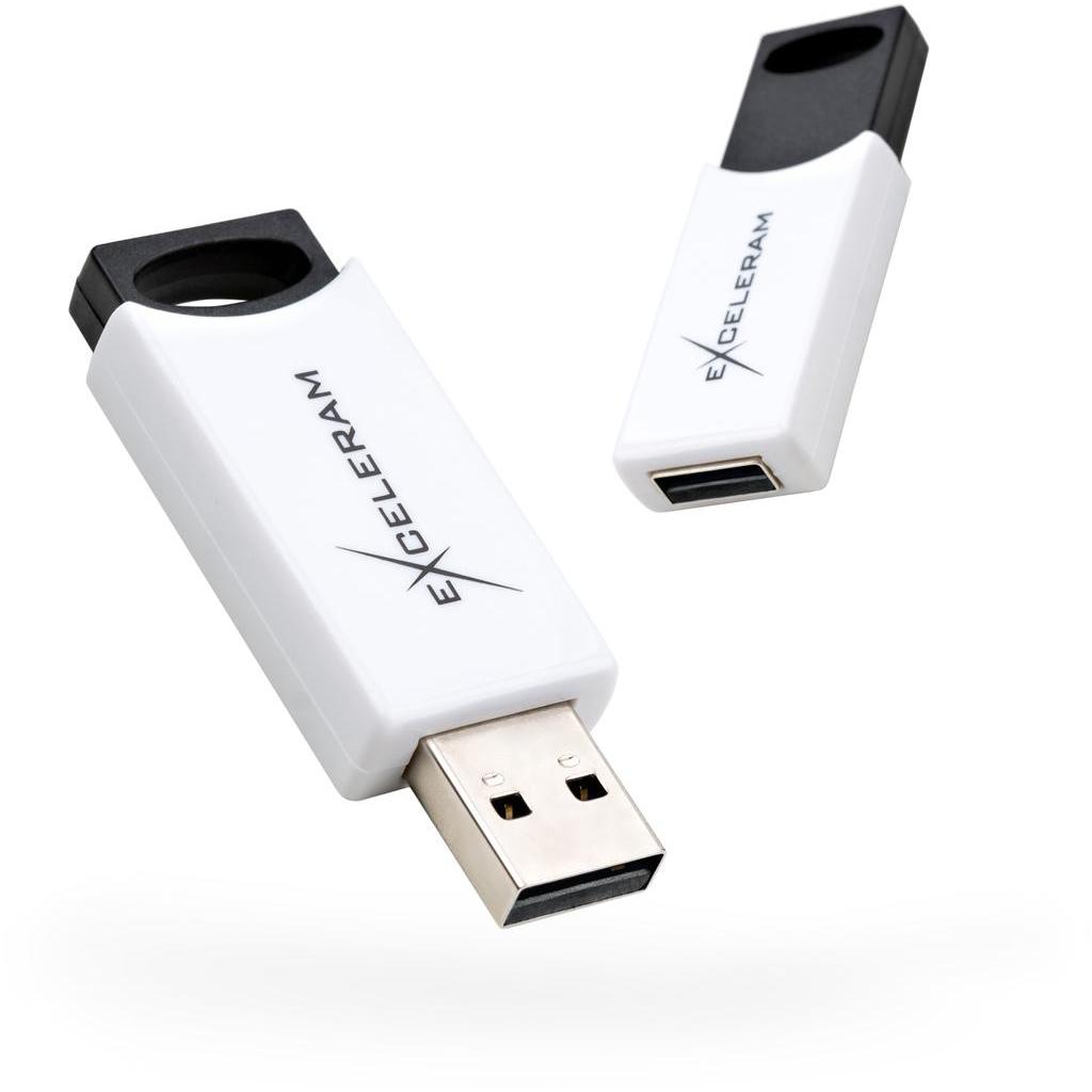 USB флеш накопичувач eXceleram 32GB H2 Series White/Black USB 2.0 (EXU2H2W32)