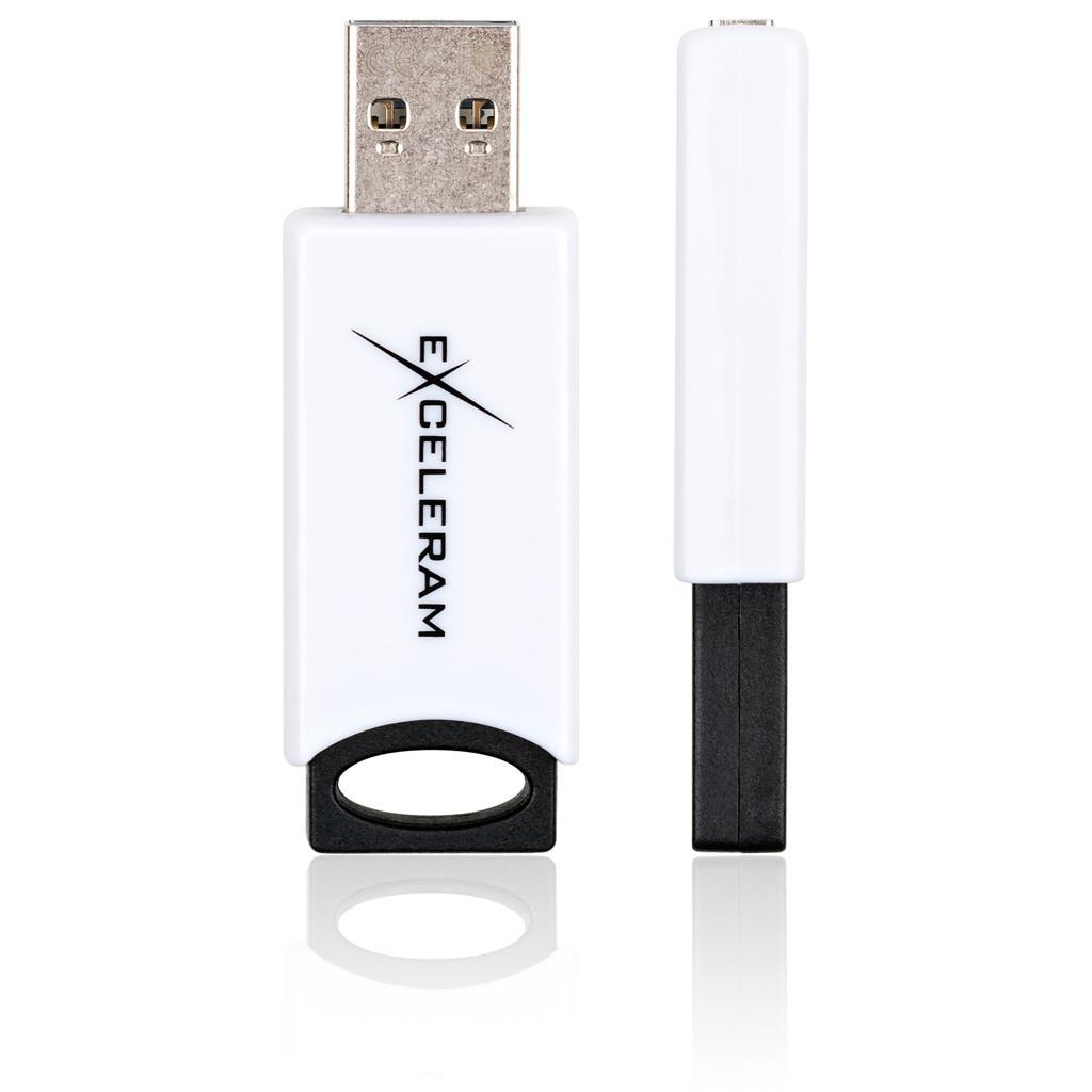 USB флеш накопичувач eXceleram 64GB H2 Series White/Black USB 2.0 (EXU2H2W64)