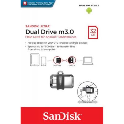 USB флеш накопичувач SanDisk 32GB Ultra Dual Drive M3.0 USB 3.0 (SDDD3-032G-G46)