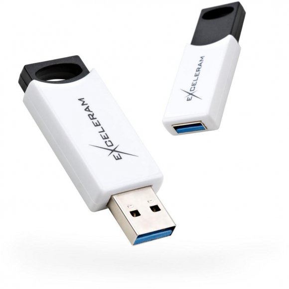 USB флеш накопичувач eXceleram 64GB H2 Series White/Black USB 3.1 Gen 1 (EXU3H2W64)