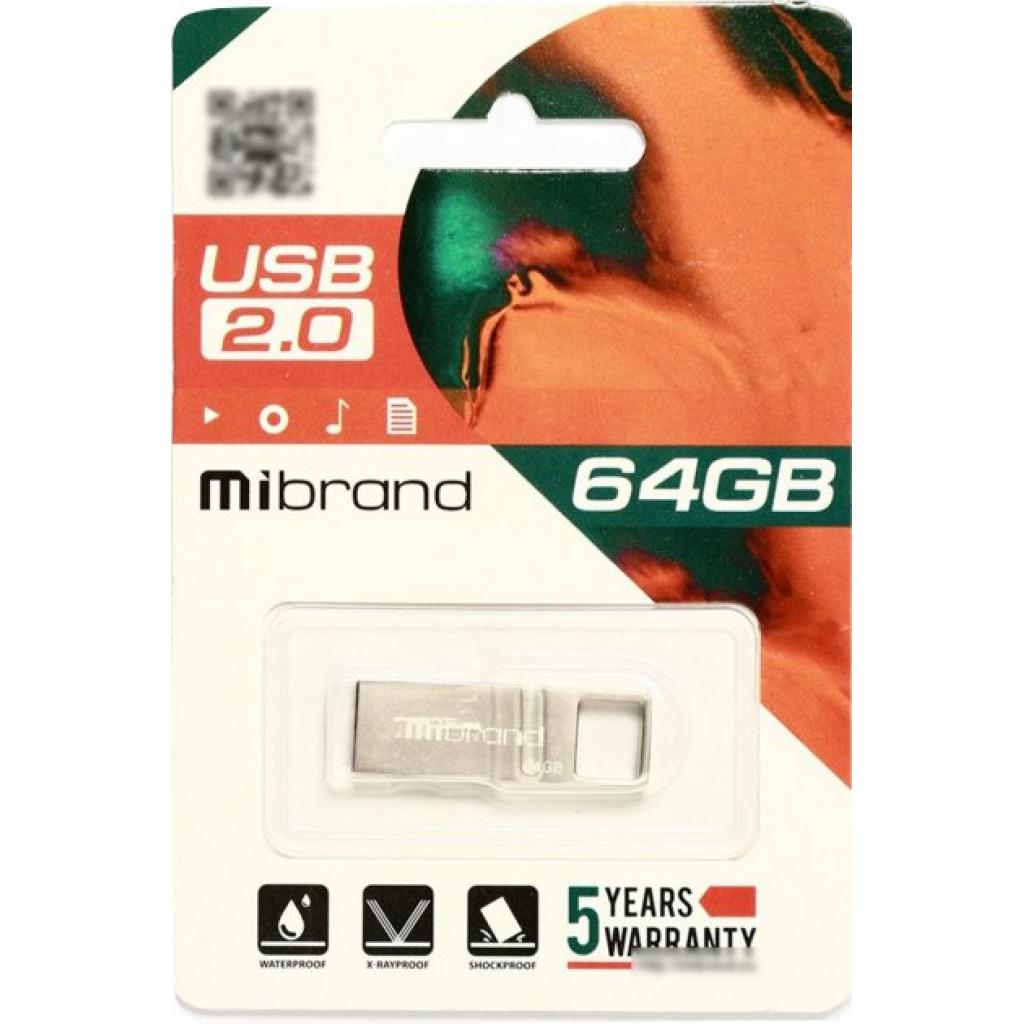 USB флеш накопичувач Mibrand 64GB Shark Silver USB 2.0 (MI2.0/SH64U4S)