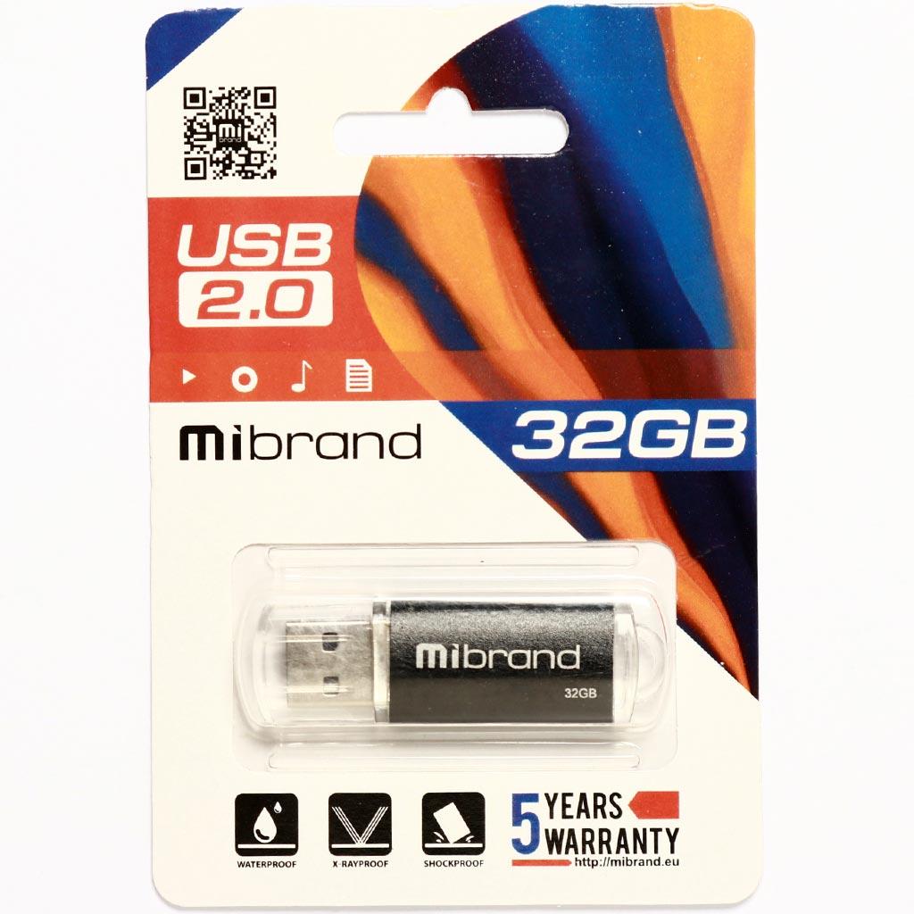 USB флеш накопичувач Mibrand 32GB Cougar Black USB 2.0 (MI2.0/CU32P1B)