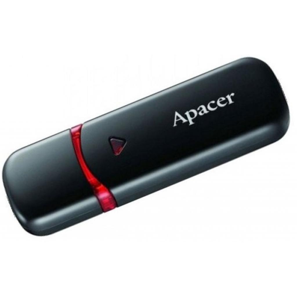 USB флеш накопичувач Apacer 16GB AH333 black USB 2.0 (AP16GAH333B-1)