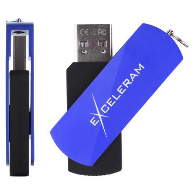 USB флеш накопичувач eXceleram 64GB P2 Series Blue/Black USB 2.0 (EXP2U2BLB64)