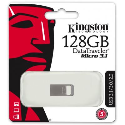 USB флеш накопичувач Kingston 128GB DT Micro 3.1 USB 3.1 (DTMC3/128GB)