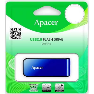 USB флеш накопичувач Apacer 16GB AH334 blue USB 2.0 (AP16GAH334U-1)