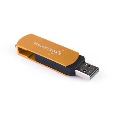 USB флеш накопичувач eXceleram 64GB P2 Series Gold/Black USB 2.0 (EXP2U2GOB64)