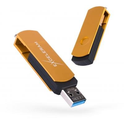 USB флеш накопичувач eXceleram 16GB P2 Series Gold/Black USB 3.1 Gen 1 (EXP2U3GOB16)