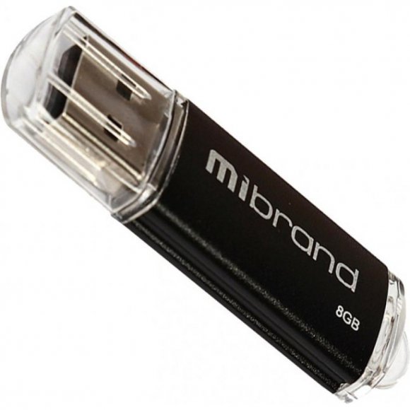 USB флеш накопичувач Mibrand 8GB Cougar Black USB 2.0 (MI2.0/CU8P1B)