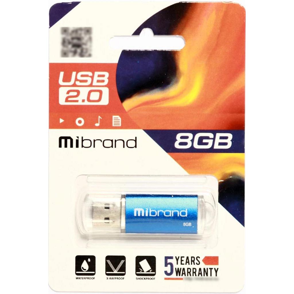 USB флеш накопичувач Mibrand 8GB Cougar Blue USB 2.0 (MI2.0/CU8P1U)