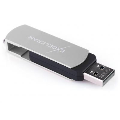 USB флеш накопичувач eXceleram 64GB P2 Series Silver/Black USB 2.0 (EXP2U2SIB64)