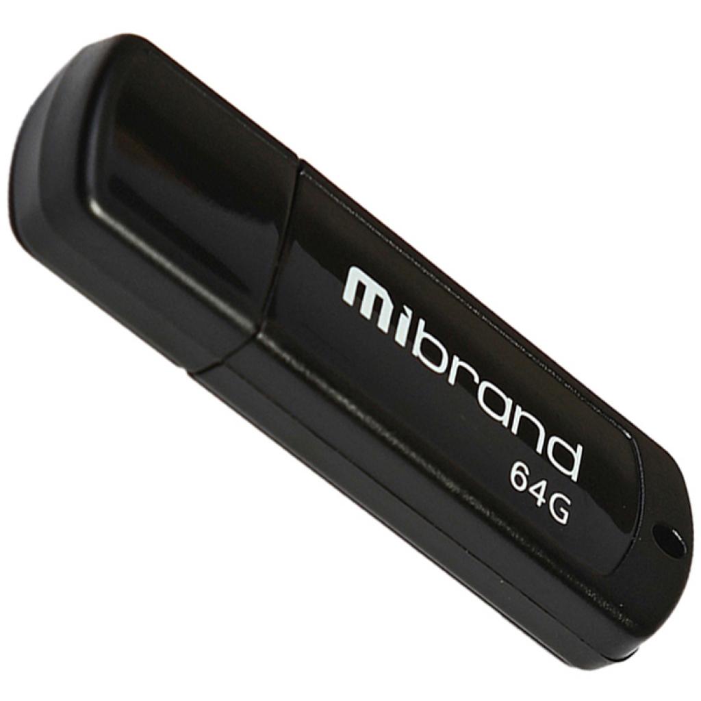 USB флеш накопичувач Mibrand 64GB Grizzly Black USB 2.0 (MI2.0/GR64P3B)