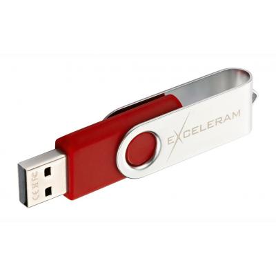 USB флеш накопичувач eXceleram 32GB P1 Series Silver/Red USB 2.0 (EXP1U2SIRE32)