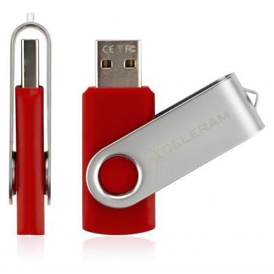 USB флеш накопичувач eXceleram 32GB P1 Series Silver/Red USB 2.0 (EXP1U2SIRE32)