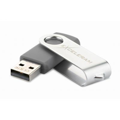 USB флеш накопичувач eXceleram 32GB P1 Series Silver/Gray USB 2.0 (EXP1U2SIG32)