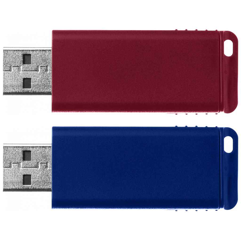 USB флеш накопичувач Verbatim 2x32GB Store'n'Go Slider Red/Blue USB 2.0 (49327)