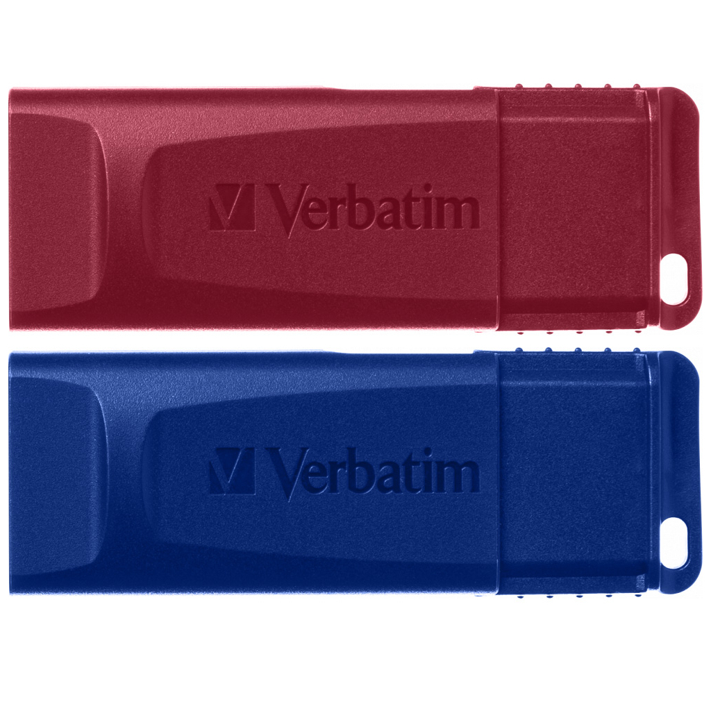 USB флеш накопичувач Verbatim 2x32GB Store'n'Go Slider Red/Blue USB 2.0 (49327)