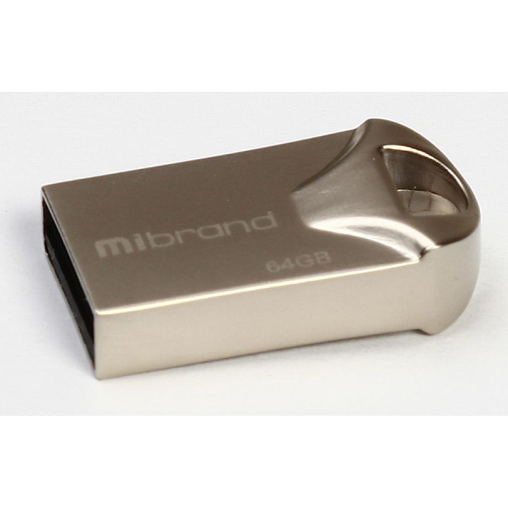 USB флеш накопичувач Mibrand 64GB Hawk Silver USB 2.0 (MI2.0/HA64M1S)